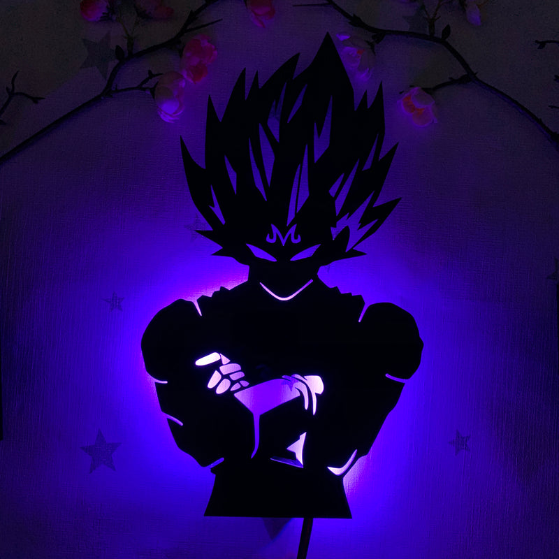Vegeta LED Silhouette (Dragon Ball Z) - Suki Leds