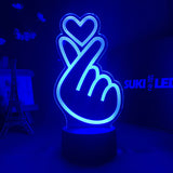 Finger hjärta LED-lampa