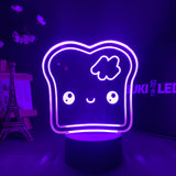 LED-Lampe mit Toast-Gesicht