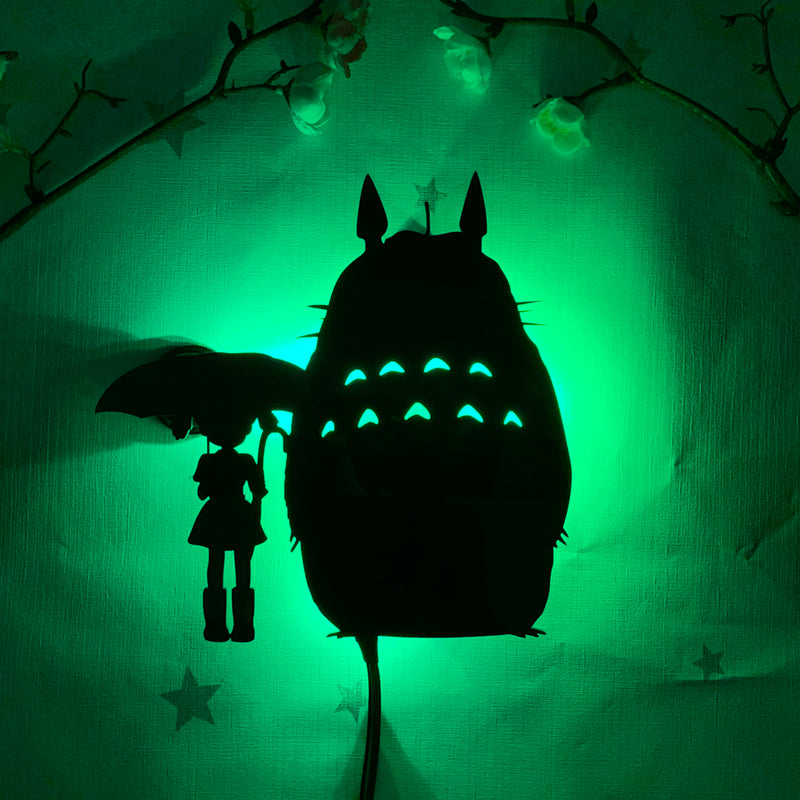 Totoro and Mei LED Silhouette (My Neighbor) - Suki Leds
