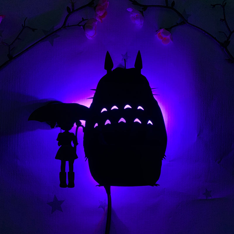 Totoro and Mei LED Silhouette (My Neighbor) - Suki Leds