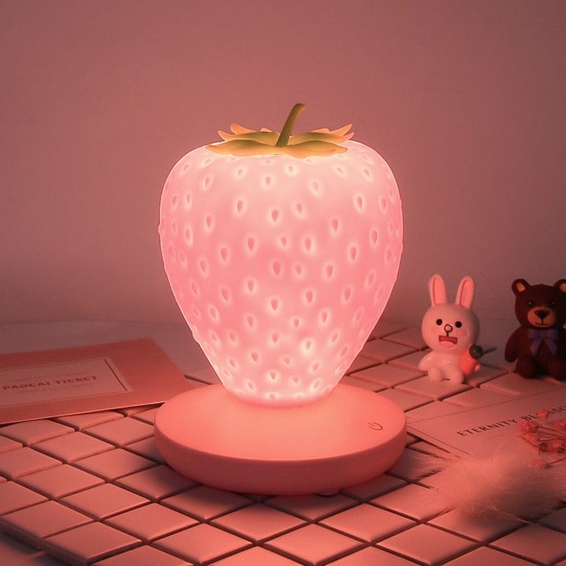 Rosa Erdbeer-LED-Lampe