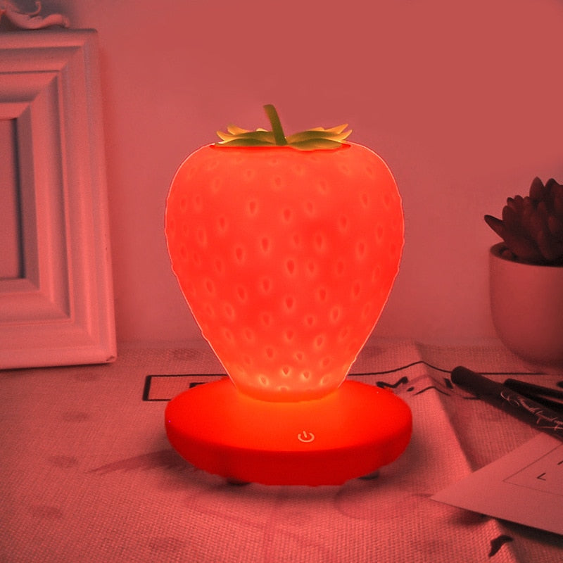 Rote Erdbeer-LED-Lampe